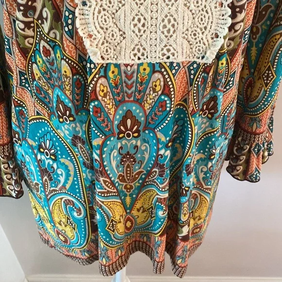 Tunic top medium funky 70’s flare - Picture 3 of 10